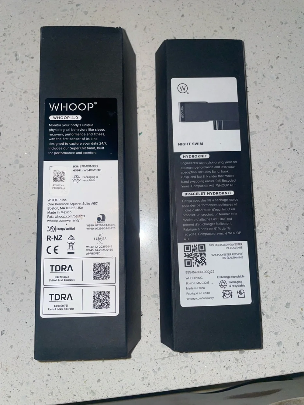 Whoop Bundle 4.0 Monitor w/HydroKnit Band in Midnight Swim New Factory Sealed
